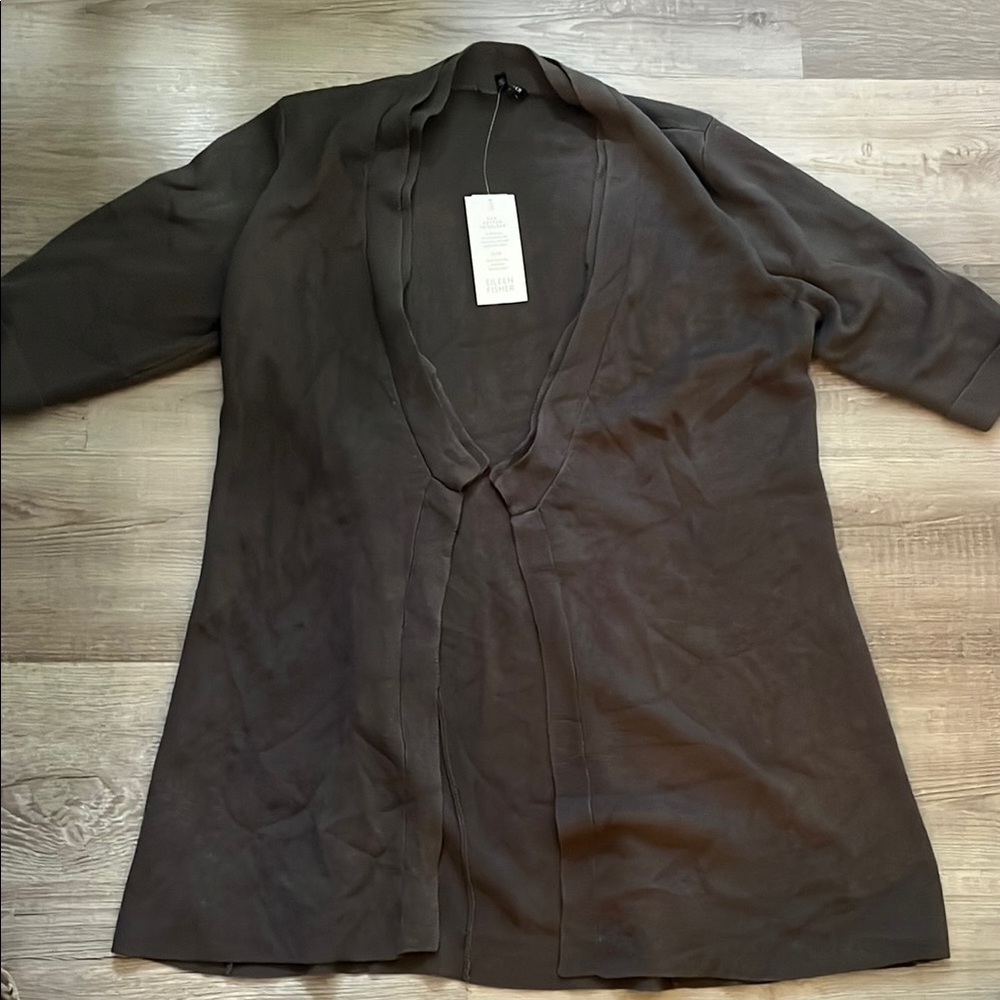 Eileen Fisher brand new with the tags, silk and cotton V-neck jacket